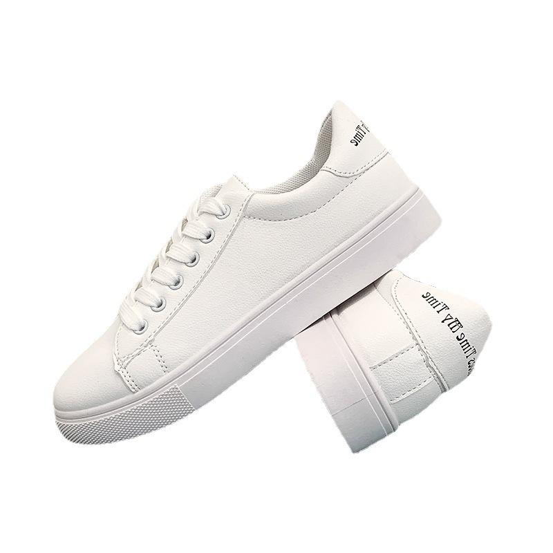 22 Summer New Comfortable Flat Baseplate Shoes Casual Sports Students Breathable White Shoes