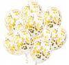 Transparent Balloons Gold Confetti Gold Birthday Communion Wedding 10 Pcs