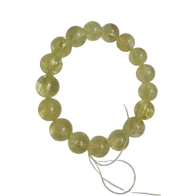 Natural Lemon Yellow Citrine Beads: 7A Grade Round Beads for DIY Women's Fresh Style Bracelets and Jewelry Crafting