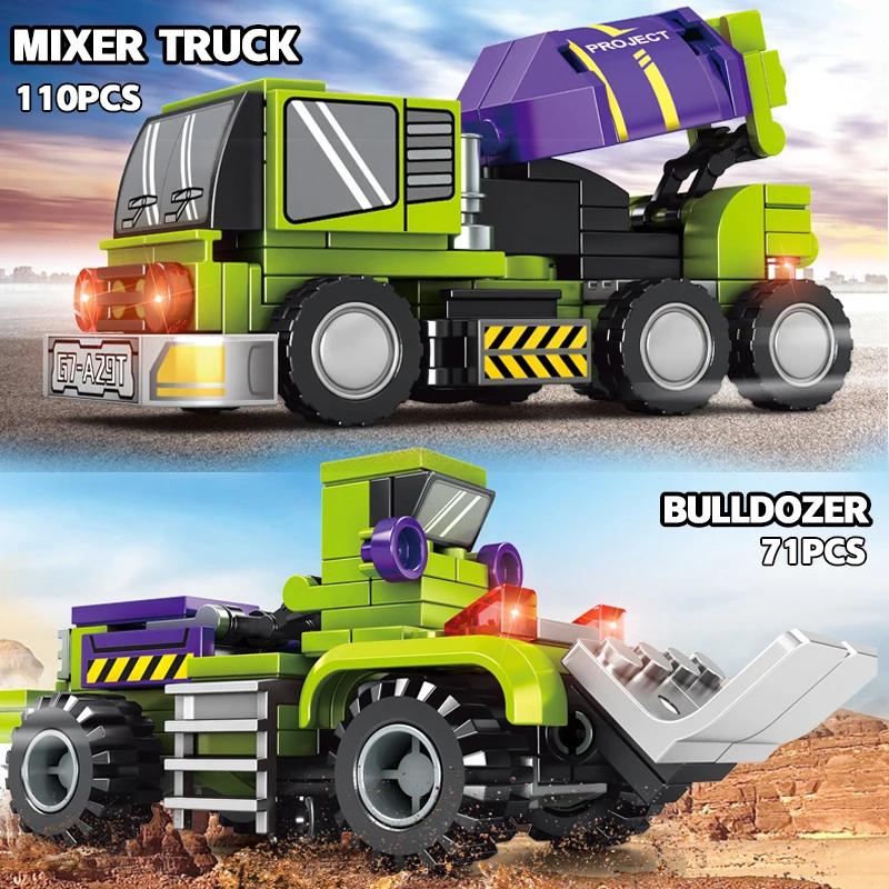 Non-Toxic 6 In 1 Deformation Car Assembly Building Blocks Transformation Rotots Vehicle Bricks Action Figure Children Puzzle Toys Gifts