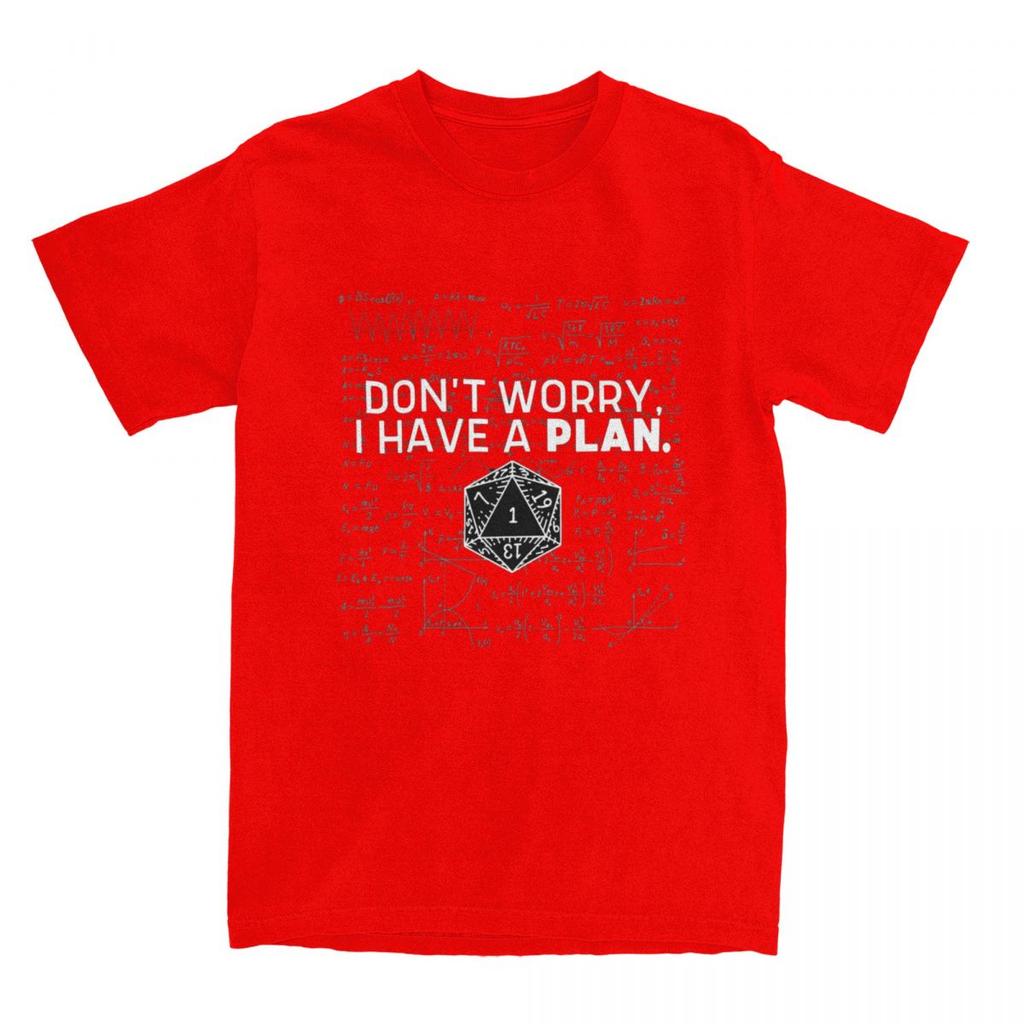Don't Worry, I Have A Plan T Shirt Mathematics Equation Print Harajuku T-Shirts Short-Sleeve Tops Summer Cotton Plus Size Tees