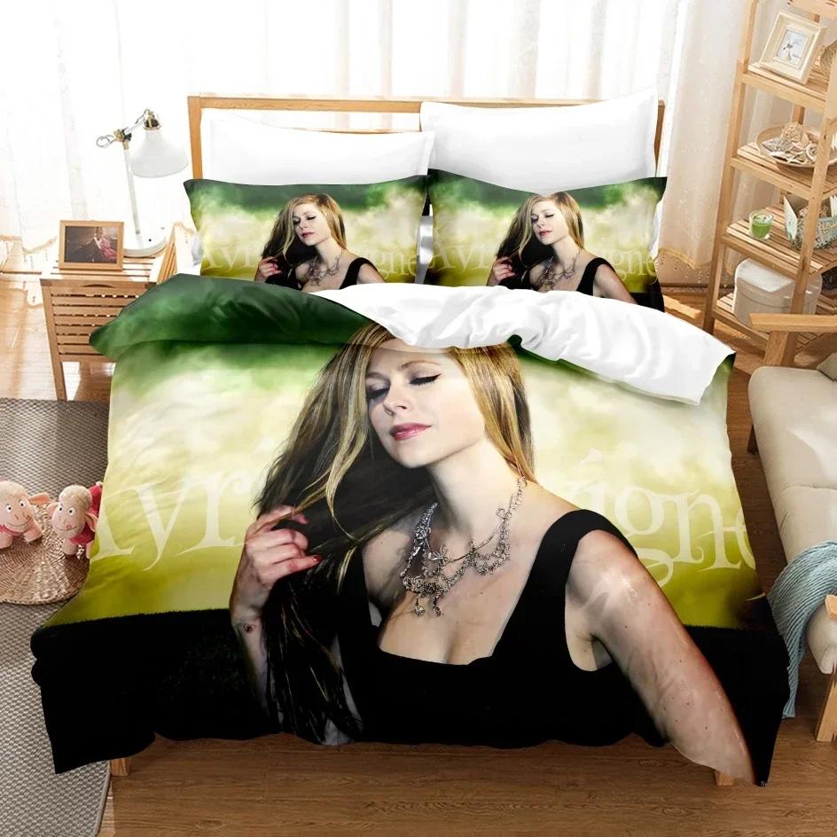 Luxury New 3D Print Avril Lavigne Bedding Set Single Twin Double Queen King Cal King Size Bed Linen Set