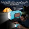 Hand Crank Solar Emergency Flashlight LED Rechargeable Power Bank Portable Outdoor Camping Gear for Home Use