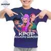 Kpop Demon Hunters 3D Print Sport Quick-dry Breathable Boy Girl T-shirt Outdoor Harajuku Hip-hop Anime Children Short-sleeve Top