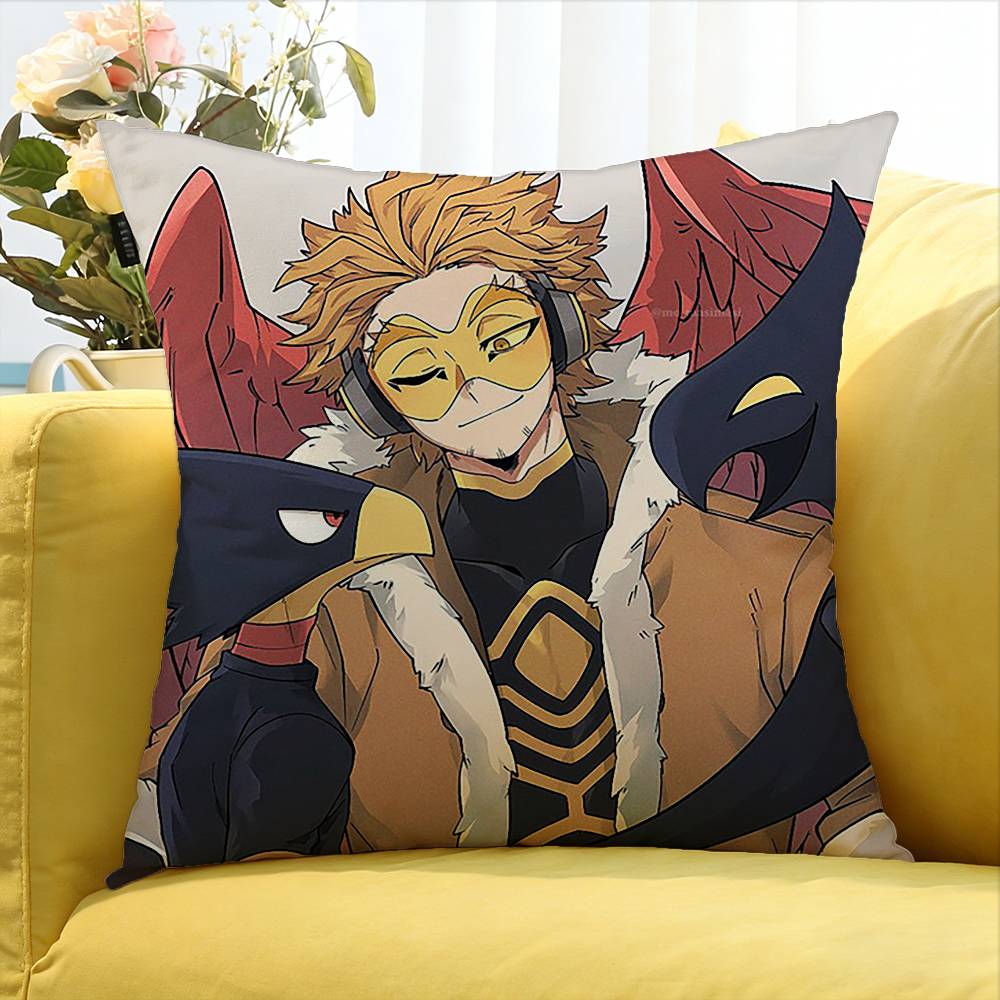 My H-Hero Anime Hawks   Various Sizes Square Pillow Case For Car Home Bedchamber Decor