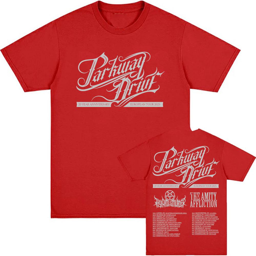 Parkway Drive 20 Year Anniversary European Tour 2025 T-shirt Cotton Short Sleeve Fashion Men Tshirts Unisex Streetwear Print Tee