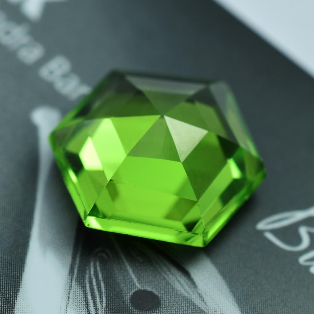 10.50 Ct Natural Rare Green Peridot Hexagon Cut Certified VVS Loose Gemstones