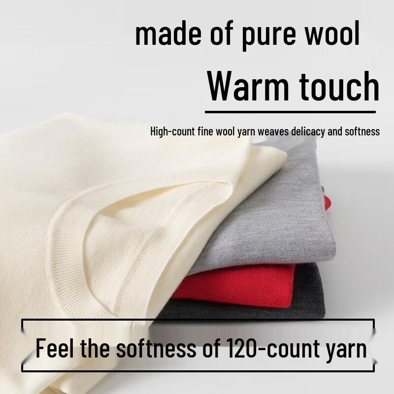 Hengyuanxiang Women's 100% Wool Thin Knit Pullover