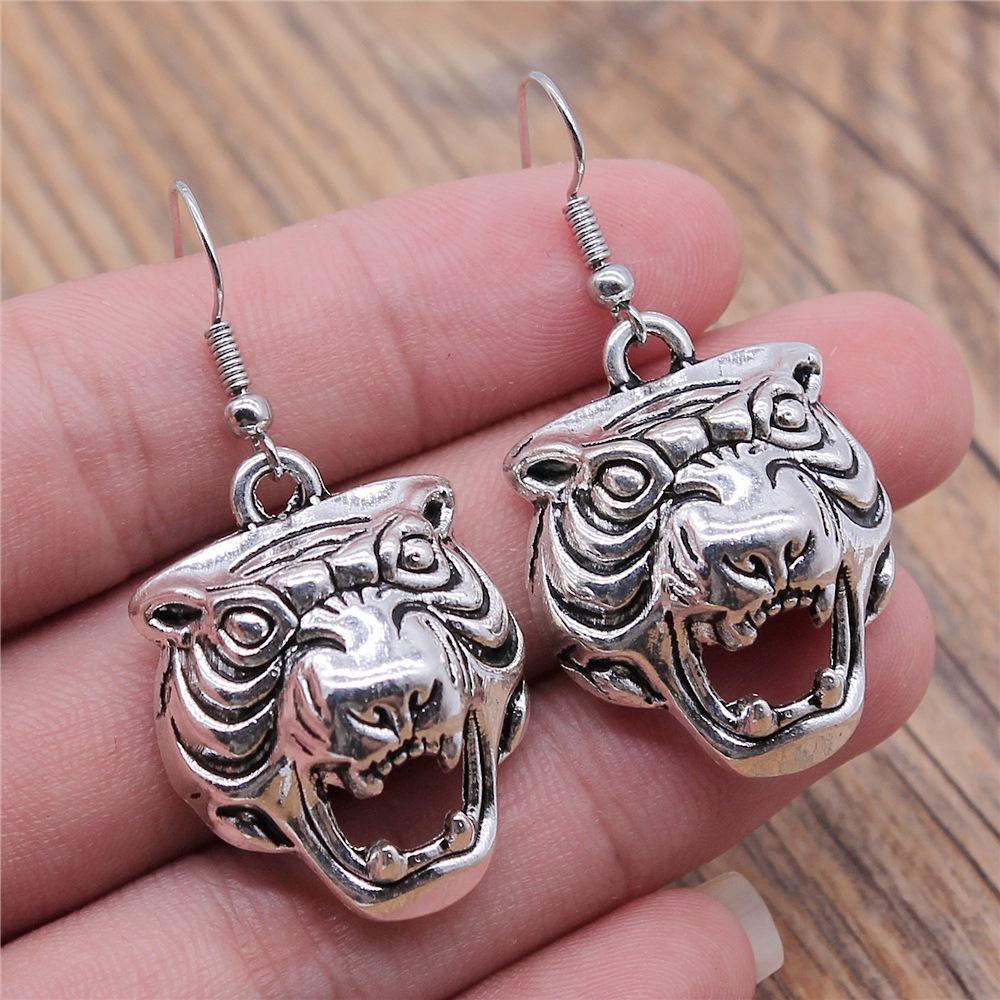 50 Styles Animal Pendant Dangle Earrings Drop Earrings Antique Silver Color Plated Unicorn Horse Elephant Snake Tiger Earrings