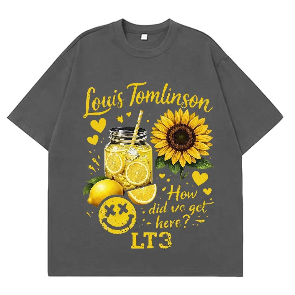 Unisex Women Fashion Tshirt Singer Louis Tomlinson How Did I Get Here Tour 2026 Print TShirt Cotton Vintage Loose Tshirs Fan Gift