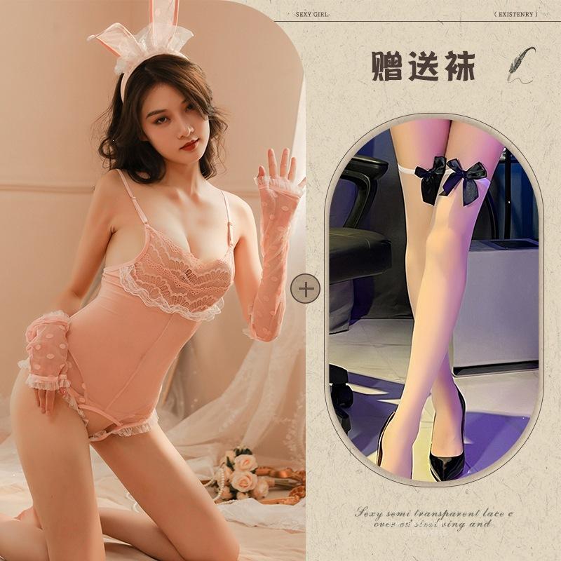 Aishangyou's New Sexy Underwear Bunny Girl Uniform Open Crotch Free Backless Temptation Teasing Passion Suit