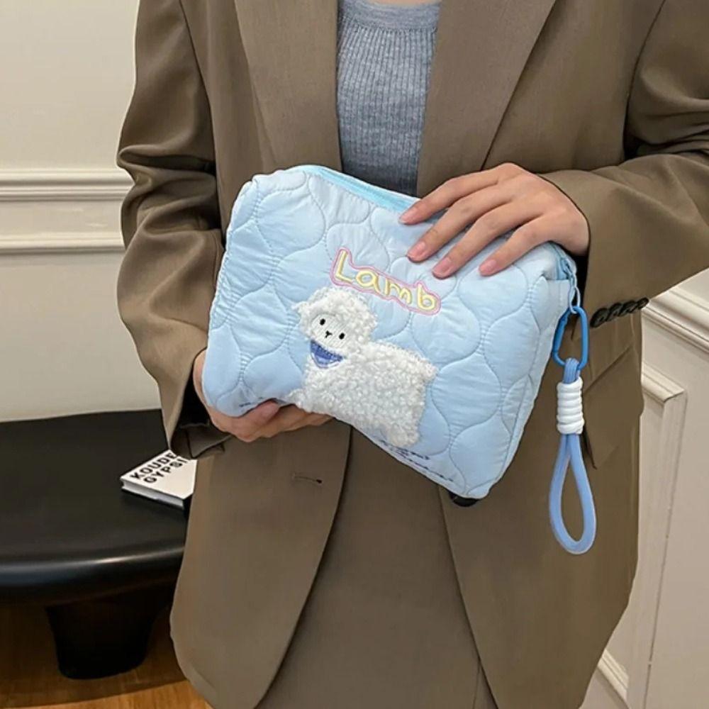 Puppy Cartoon Makeup Bag Multifunctional Skincare Storage Bag Embroidery Cosmetic Bag  Travel