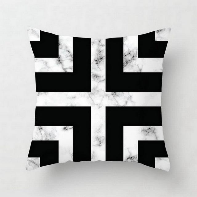 Marble-Patterned Geometry Throw Pillow Covers With Digital Printing Of Short Plush Fabric Car-Shaped Sofa Cushion Home Decor