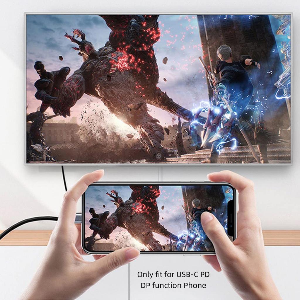 Cablecc USB-C Typ C Buchse Quelle zu HDMI Senke HDTV Adapter 8K@60Hz 4K@120Hz für Tablets, Telefone und Laptops