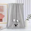 High-density Coral Fleece Towel Cartoon Three-dimensional Cute Rabbit Ears Face Towel Thickened Without Shedding Hair Embroidered Men's and Women's