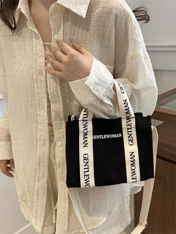 2026 Women's Large Canvas Tote Bag - Versatile, Spacious Shoulder Handbag for School and Commuting