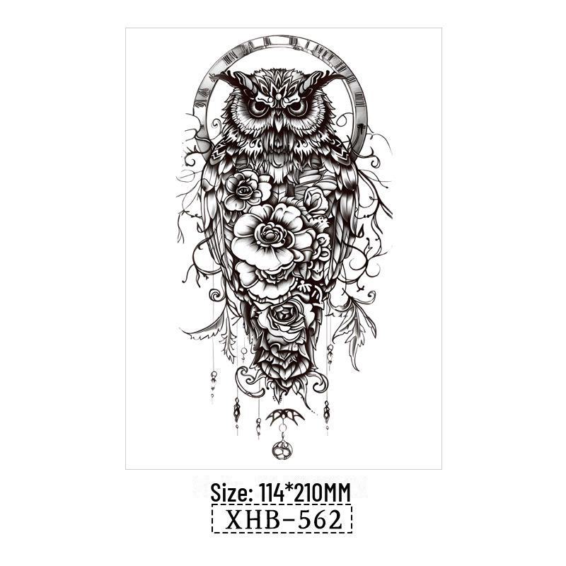 Vattentäta Svarta Djur Halvarm Tatuering Klistermärken