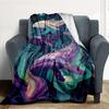 1PC Whale Fantasy Outdoor Blanket Lightweight Flannel, Soft & Warm, All-Season Use for Sofa, Outdoor, Camping, Living Room, Office69