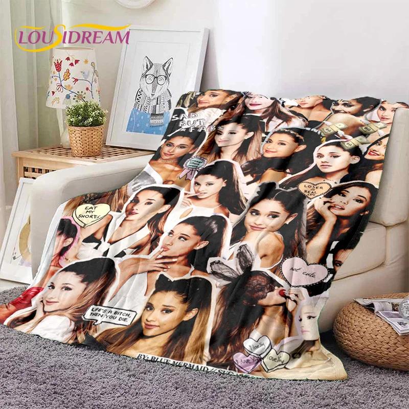 3D Ariana Grande Katze Ari Sänger Weiche Decken, Warme Kuscheldecke Bequeme Decke für Picknick Betten Sofa Zuhause Schlafzimmer Geschenk