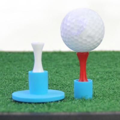 Kauçuk Golf Tee Tutucu Seti Çekirdek Tasarım Golf Tırnakları Eğitim Sürüş Menzili Tee Golf Tutkunları İçin Sabit Golf Tutucu