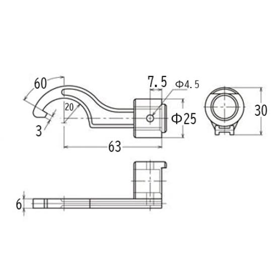 Esco Hook Head EA723WG-62 38-45mm (for 15mm Connection)