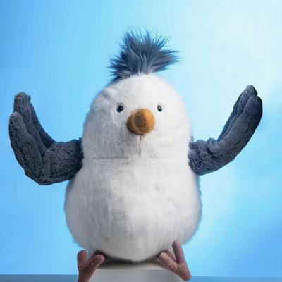 Funny Cute Chipper Seagull Soft Stuffed Animal Plush Toy Beach Star's Birthday Gift for Kids Home Decoration Journey Souvenirs