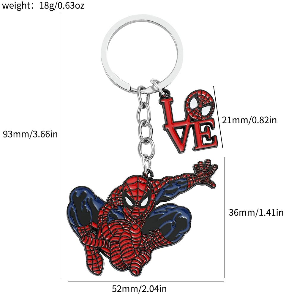 Superhero Metal Keychain Bag Avengers Pendant Thor Hammer Deadpool Spiderman Iron Man Captain America Keyrings for Carry Mini Lightweight Portable