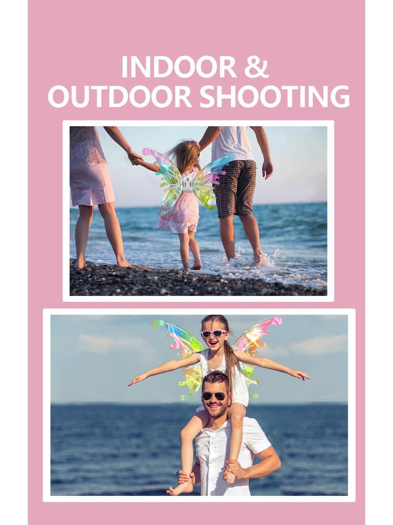 Luminous Butterfly Fairy Wings Toy for Girls - Musical Angel Props, Perfect Christmas Gift