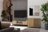 Komoda Front Ryflowany Szafka Kamaro 2D Slim / Gładki Dąb Artisan Lamele