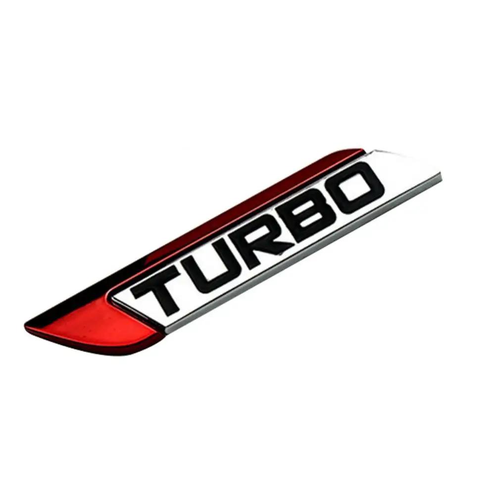 3D Metal TURBO Emblem Fender Turbocharged Car Sticker Logo Emblem Badge Car Styling Decals