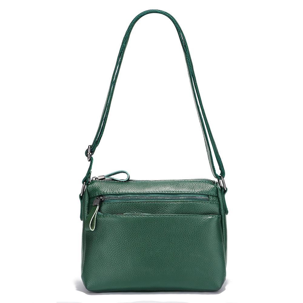 Zency Handbag For Women Genuine Leather Crossbody Multiple Compartments