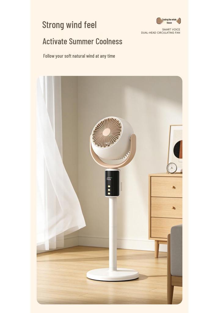 USB Rechargeable Oscillating Floor Fan for Office & Dorm