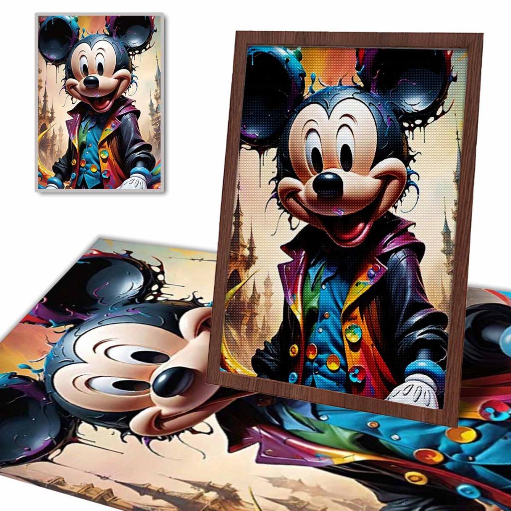 Full Round Diamond Painting Terrifying Mickey Art Rhinestone Picture Mosaic DIY 5D Cross Stitch Embroidery Home Decoration