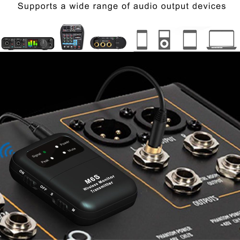 Récepteur d'écouteur sans fil 2,4 GHz Récepteur de moniteur rechargeable du système de moniteur d'écouteur sans fil