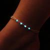 Little Star Heart Flower Glow in the Dark Ankle βραχιόλι Γυναικεία κοσμήματα Anklet