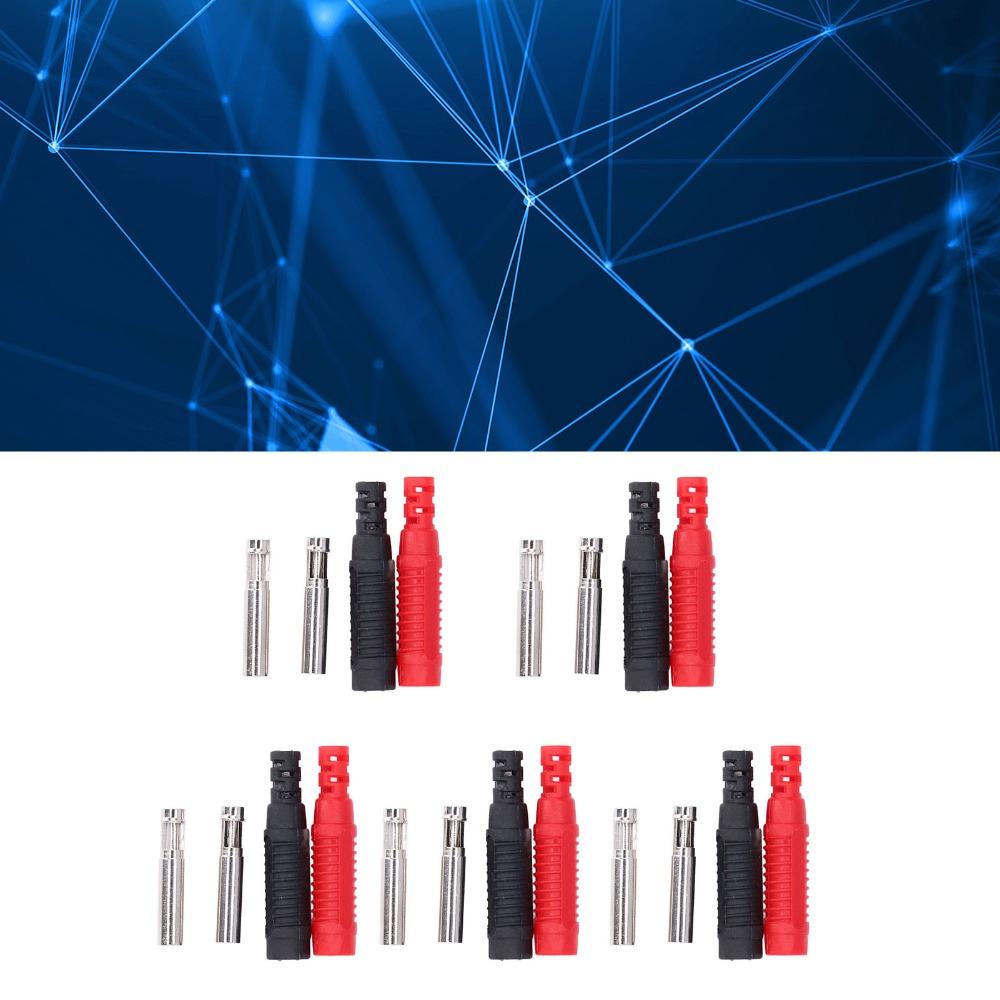 5 Sets PA Insulated Banana Jack Copper Lantern Banana Plug  Electrical Connectors