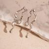 Fashion Twisted Metal Irregular Stud Earrings for Women Personality Fashion Retro Water Drop Earrings Party Accessories Gift