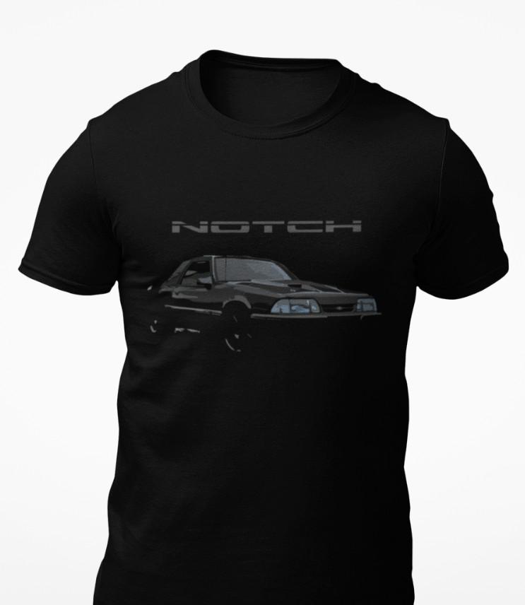 Black Notch Back Mustang Fox Body Short-Sleeve Unisex T-Shirt