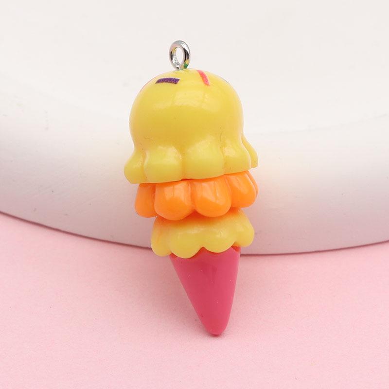 Resin 3D Cartoon Ice Cream and Popsicle Candy Toy Pendant for DIY Jewelry