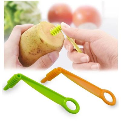 1PC Cucumber Spiral Slicer Vegetable Fruit Slicer Manual Spiral Slicer Potato Equipment Slicer French Fries Manual Kitchen