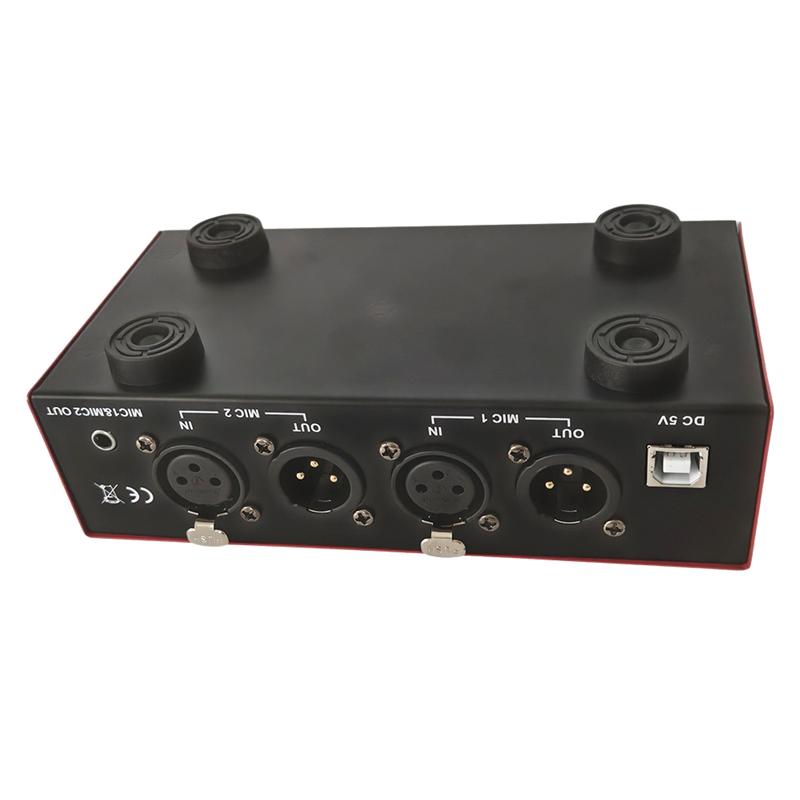 USB Dual gemischter Ausgang Phantomspeisung 48V für Kondensatormikrofone Aufnahmegeräte Standard