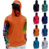 Men's Performance Fishing Raglan Hoodie - UPF 50+ UV Long Sleeve Sun-protective Shirt With Mesh Visor
