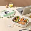 Cute Striped Panda Stainless Steel Divided Lunch Box