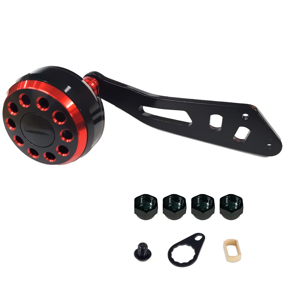 

VISPREA Детали для катушек Катушка для бейткастинга Барабанная катушка Рукоятка из алюминиевого сплава 109 мм Рукоятка Кноб Shimano Daiwa Abu Garcia Запасные части для кастомизации YU74 (черный