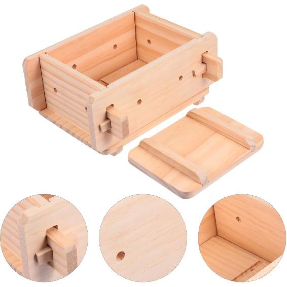 Hemoton Деревянная форма для прессования тофу Машина для приготовления соевого творога Форма для прессования сыра Форма для прессования тофу для дома