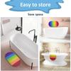 Colorful Silicone Bathtub Non-slip Mat with Suction Cup and Pressable Bubble, Soft and Foldable, Machine Washable Shower Mat