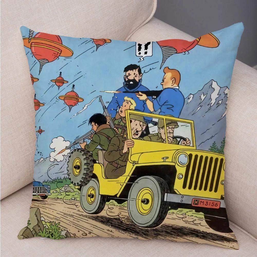 Federa Cuscino con Stampa Carlino Cartone Animato per Camera Bambini Casa Auto Divano Decorazione Adorabile Cane Animale Federa Cuscino Copricuscino Peluche 45x45cm