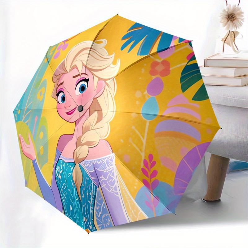 Elsa, Frozen Automatic Opening and Closing Umbrella, Compact Travel Umbrella, Lightweight and Portable, Suitable for Beach Commuting Busines