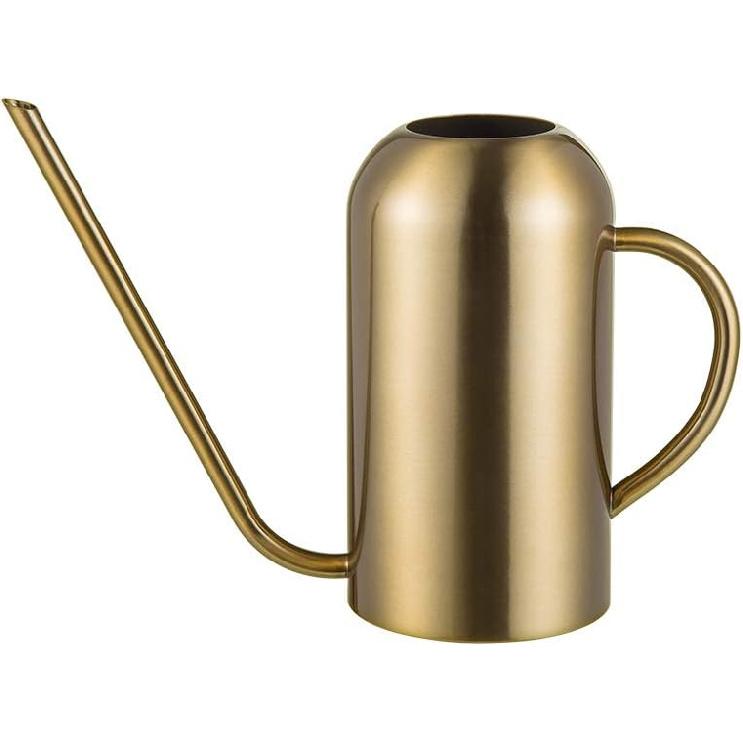 

Металлическая лейка с длинным носиком 40 унций/1,3 л, лейка из нержавеющей стали для уличных и комнатных растений, матово-черная золотой