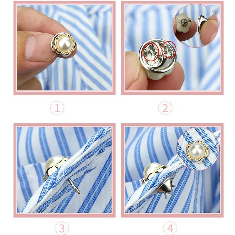 10Pcs/Lot Button Brooch Prevent Accidental Exposure Buttons Brooch Badge Cufflinks Button Detachable Buttons Sewing Accessories